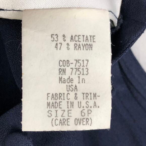 Vintage Piccalino Petites Navy Dress and Blazer Set Women’s SZ 6P EUC - Picture 12 of 16